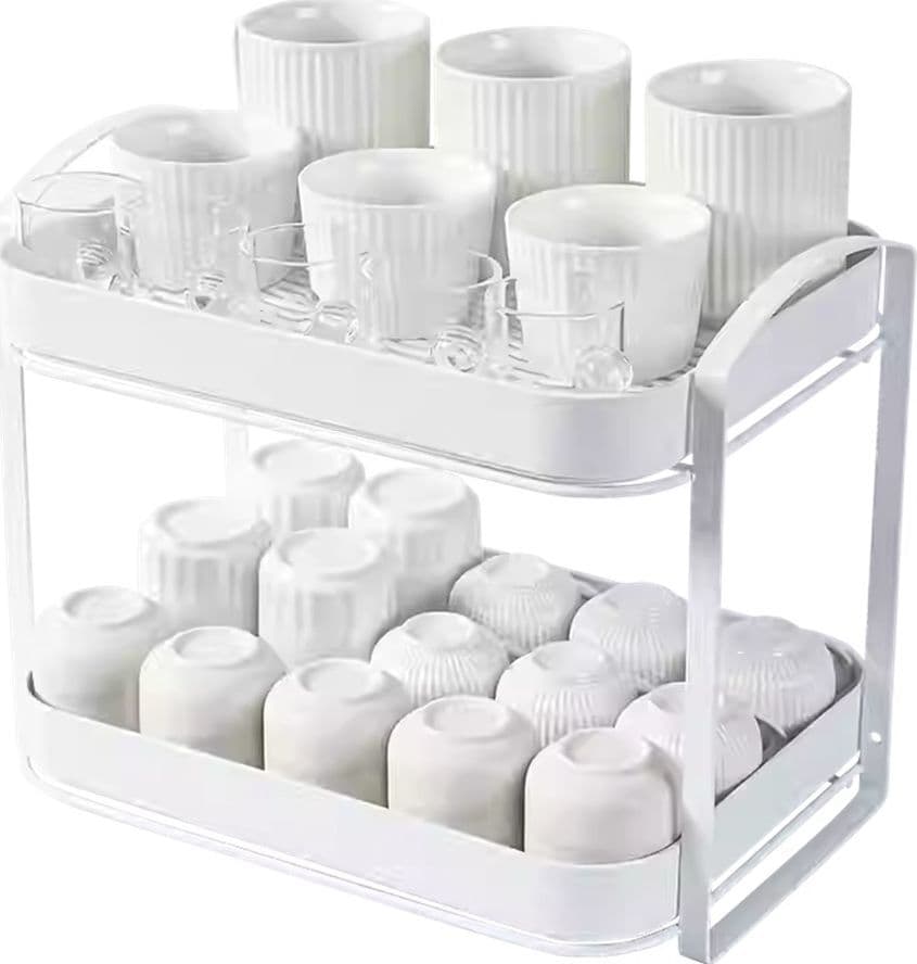SCOLAPIATTI MENSOLA CON 2 RIPIANI IMPILABILI ORGANIZER IN METALLO CON VASSOIO DRENAGGIO in Scolapiatti Trade Shop italia - Napoli, commercioVirtuoso.it