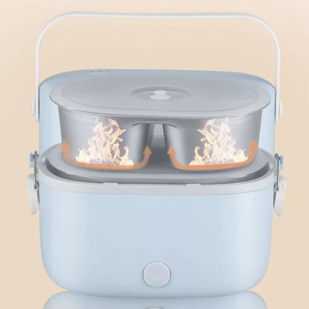 PORTA PRANZO LUNCH BOX SCALDAVIVANDE ELETTRICO PORTATILE CON DOPPIO SCOMPARTO IN ACCIAIO in Lunchbox Trade Shop italia - Napoli, commercioVirtuoso.it