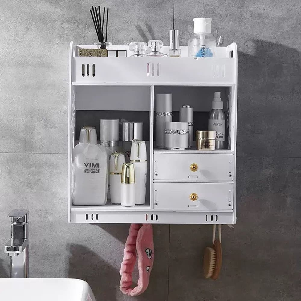 ARMADIETTO MOBILE DA PARETE BIANCO PER COSMETICI MEDICINALI ORGANIZER BAGNO CON CASSETTI in Mobili a muro Trade Shop italia - Napoli, commercioVirtuoso.it