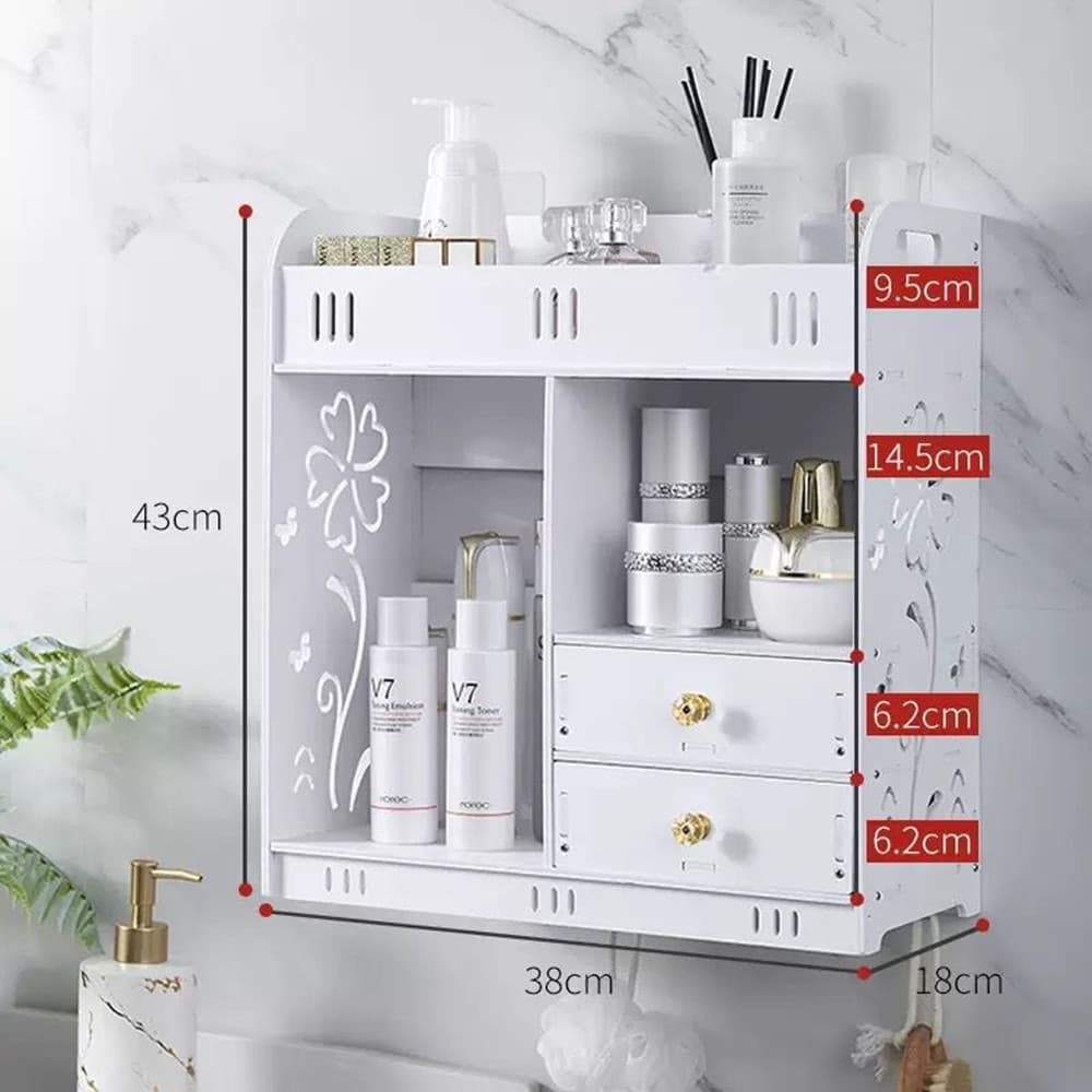 ARMADIETTO MOBILE DA PARETE BIANCO PER COSMETICI MEDICINALI ORGANIZER BAGNO CON CASSETTI in Mobili a muro Trade Shop italia - Napoli, commercioVirtuoso.it
