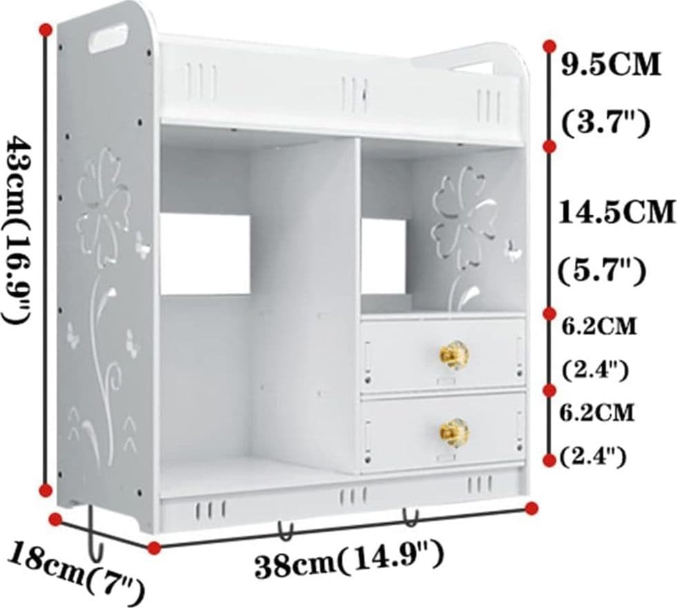 ARMADIETTO MOBILE DA PARETE BIANCO PER COSMETICI MEDICINALI ORGANIZER BAGNO CON CASSETTI in Mobili a muro Trade Shop italia - Napoli, commercioVirtuoso.it
