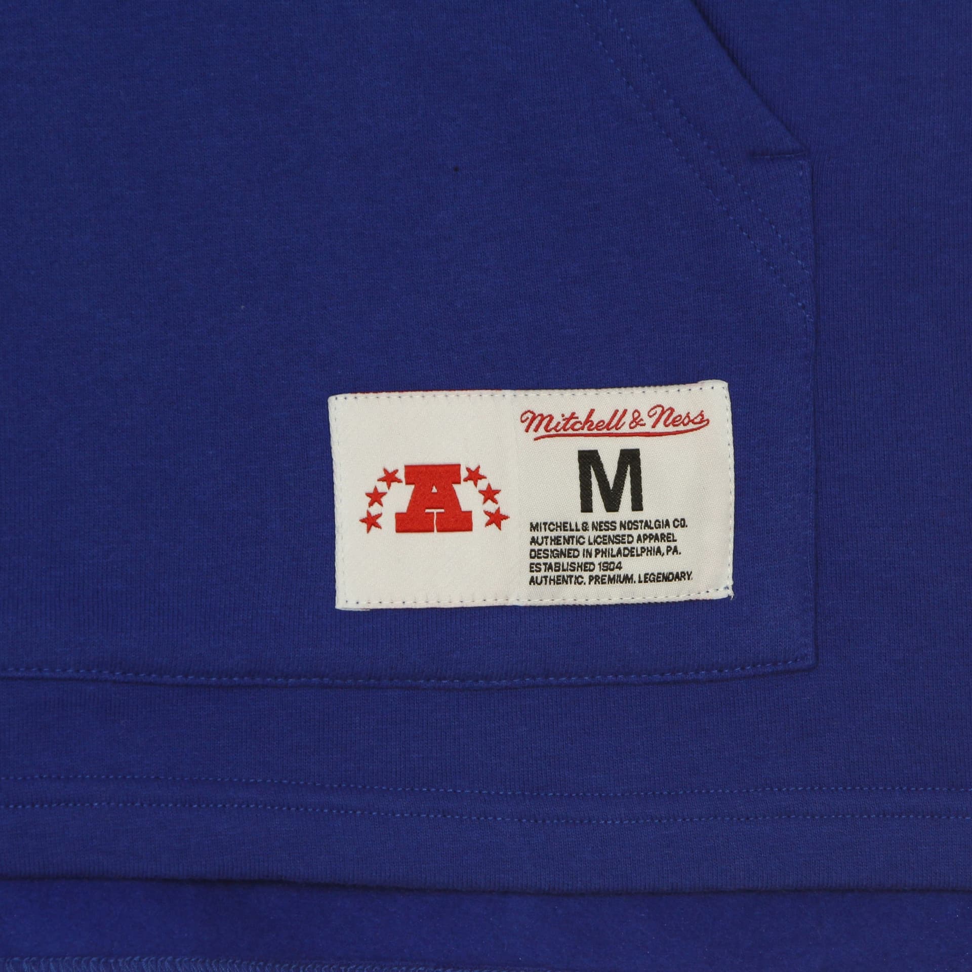 MITCHELL &amp; NESS Felpa Cappuccio Manica Corta Uomo Nfl Fleece Hoodie Bufbil Royal da uomo in Felpe con cappuccio Drestige - Casamassima, commercioVirtuoso.it