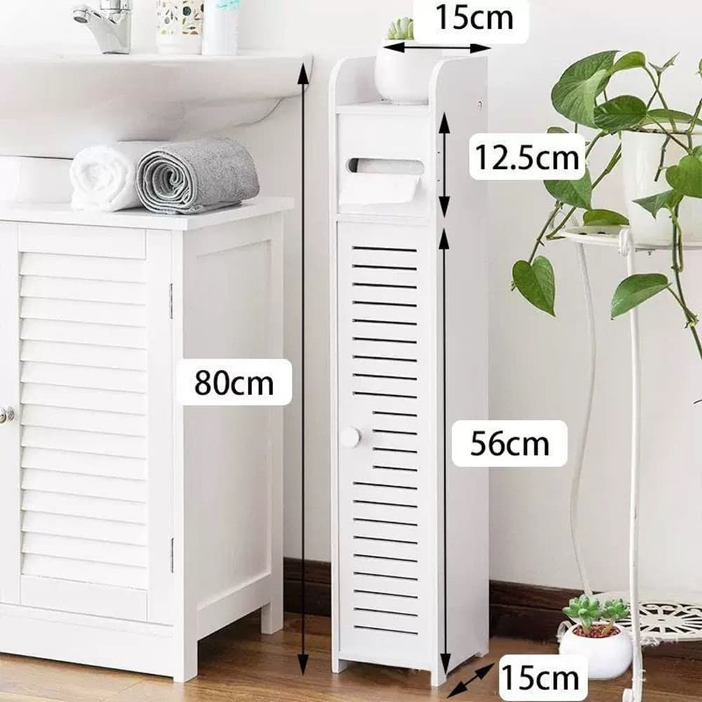 ARMADIETTO DA BAGNO PORTA CARTA IGIENICA MOBILE SALVASPAZIO SOTTILE IMPERMEABILE BIANCO in Mobili a terra Trade Shop italia - Napoli, commercioVirtuoso.it