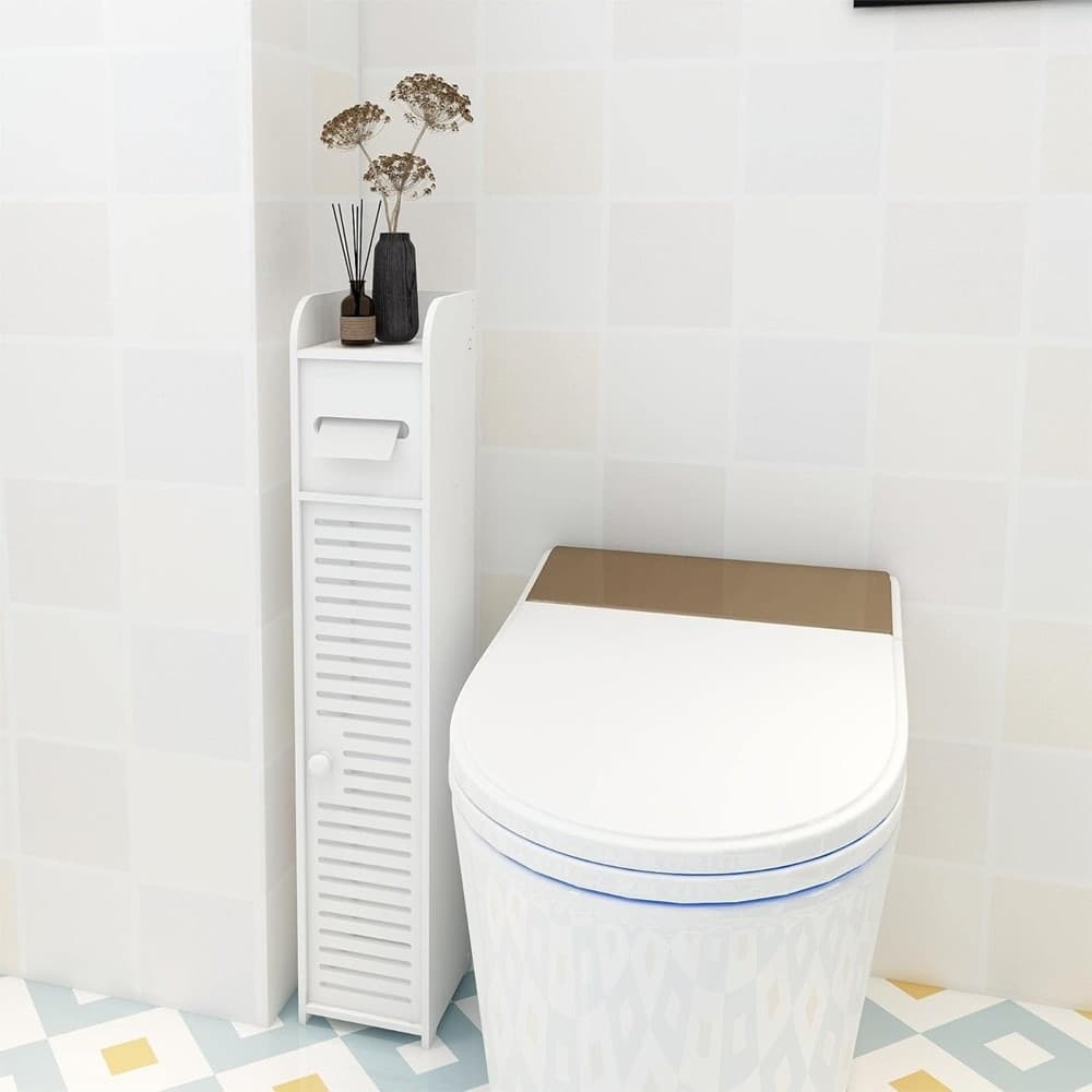 ARMADIETTO DA BAGNO PORTA CARTA IGIENICA MOBILE SALVASPAZIO SOTTILE IMPERMEABILE BIANCO in Mobili a terra Trade Shop italia - Napoli, commercioVirtuoso.it