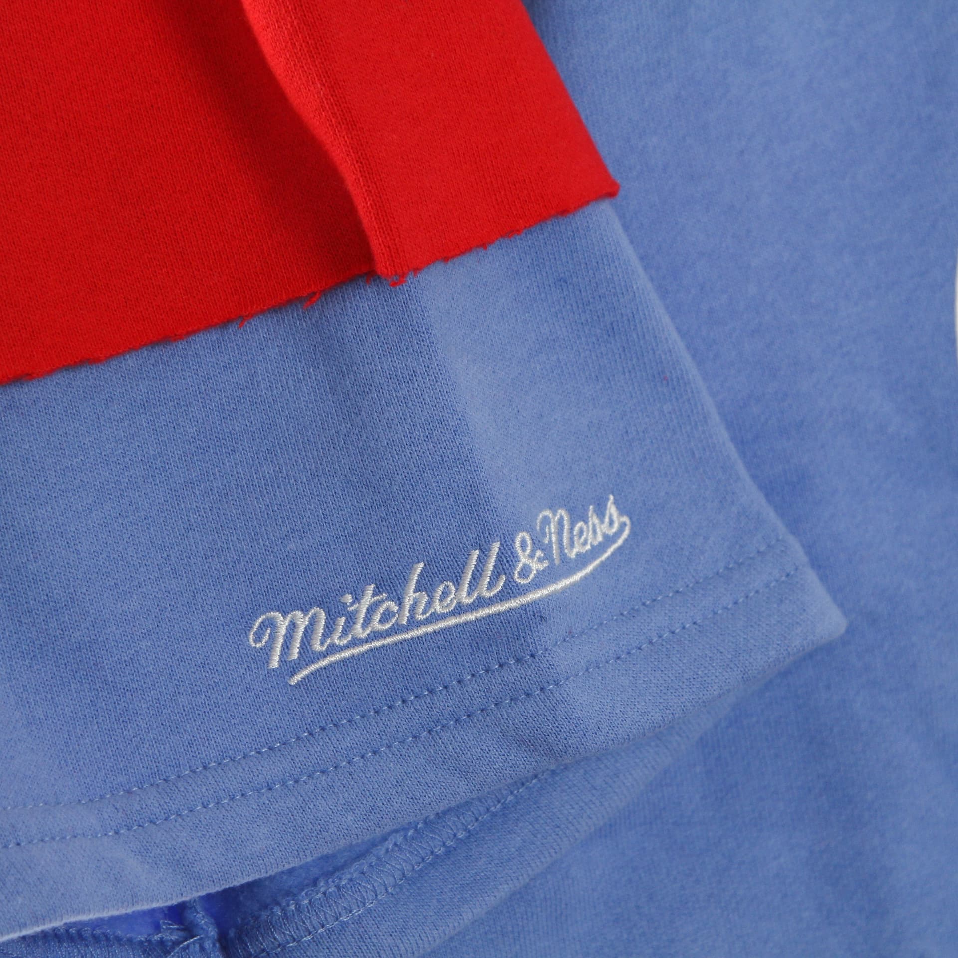 MITCHELL &amp; NESS Felpa Cappuccio Manica Corta Uomo Nfl Fleece Hoodie Houoil Light Blue da uomo in Felpe con cappuccio Drestige - Casamassima, commercioVirtuoso.it