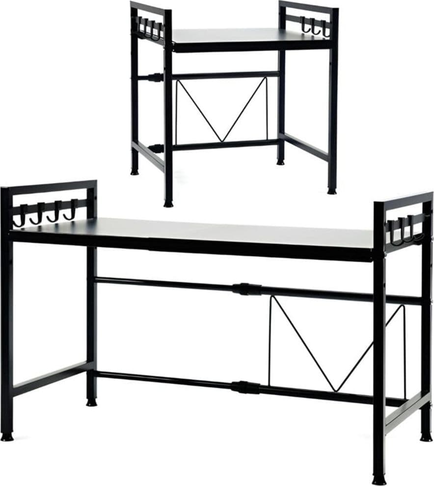 MENSOLA ALLUNGAILE DA 40-65CM SALVASPAZIO CON 8 GANCI PER APPENDERE UTENSILI ARREDO CASA in Mensole da muro Trade Shop italia - Napoli, commercioVirtuoso.it