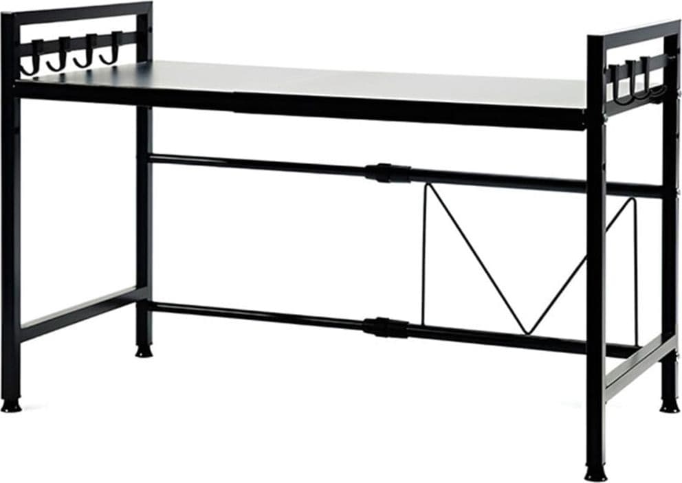 MENSOLA ALLUNGAILE DA 40-65CM SALVASPAZIO CON 8 GANCI PER APPENDERE UTENSILI ARREDO CASA in Mensole da muro Trade Shop italia - Napoli, commercioVirtuoso.it
