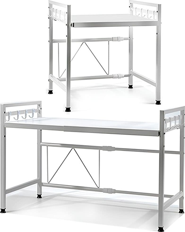 MENSOLA ALLUNGAILE DA 40-65CM SALVASPAZIO CON 8 GANCI PER APPENDERE UTENSILI ARREDO CASA in Mensole da muro Trade Shop italia - Napoli, commercioVirtuoso.it