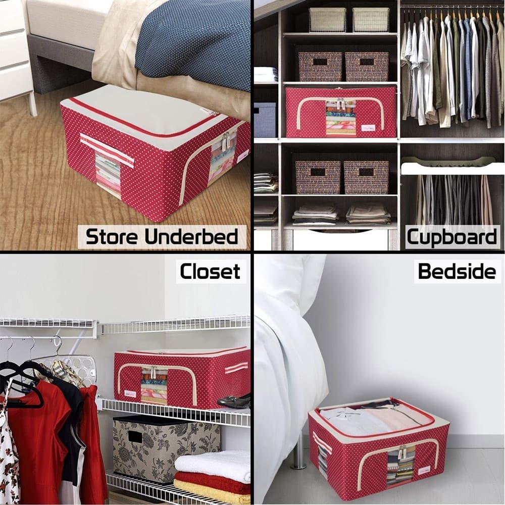 BORSA PORTAOGGETTI MULTIFUNZIONALE PIEGHEVOLE TESSUTO CON FINESTRA MANICI 66LT 50X40X33CM in Borse riutilizzabili per la spesa Trade Shop italia - Napoli, commercioVirtuoso.it