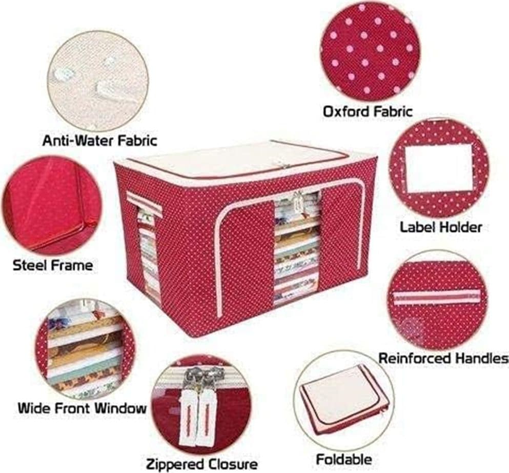 BORSA PORTAOGGETTI MULTIFUNZIONALE PIEGHEVOLE TESSUTO CON FINESTRA MANICI 100LT 60X42X40CM in Sacchetti salvaspazio Trade Shop italia - Napoli, commercioVirtuoso.it
