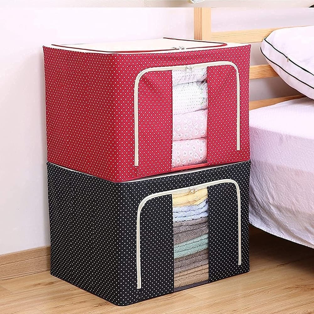 BORSA PORTAOGGETTI MULTIFUNZIONALE PIEGHEVOLE TESSUTO CON FINESTRA MANICI 100LT 60X42X40CM in Sacchetti salvaspazio Trade Shop italia - Napoli, commercioVirtuoso.it