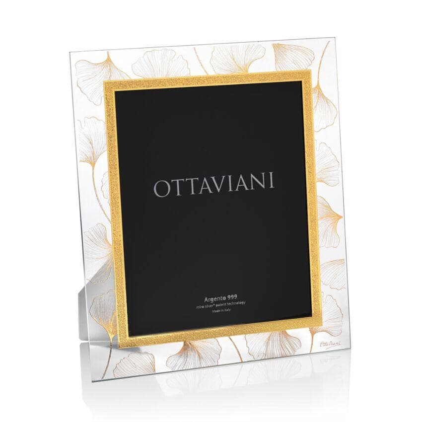 Ottaviani Portafoto cristallo "soffio " c/foglia oro