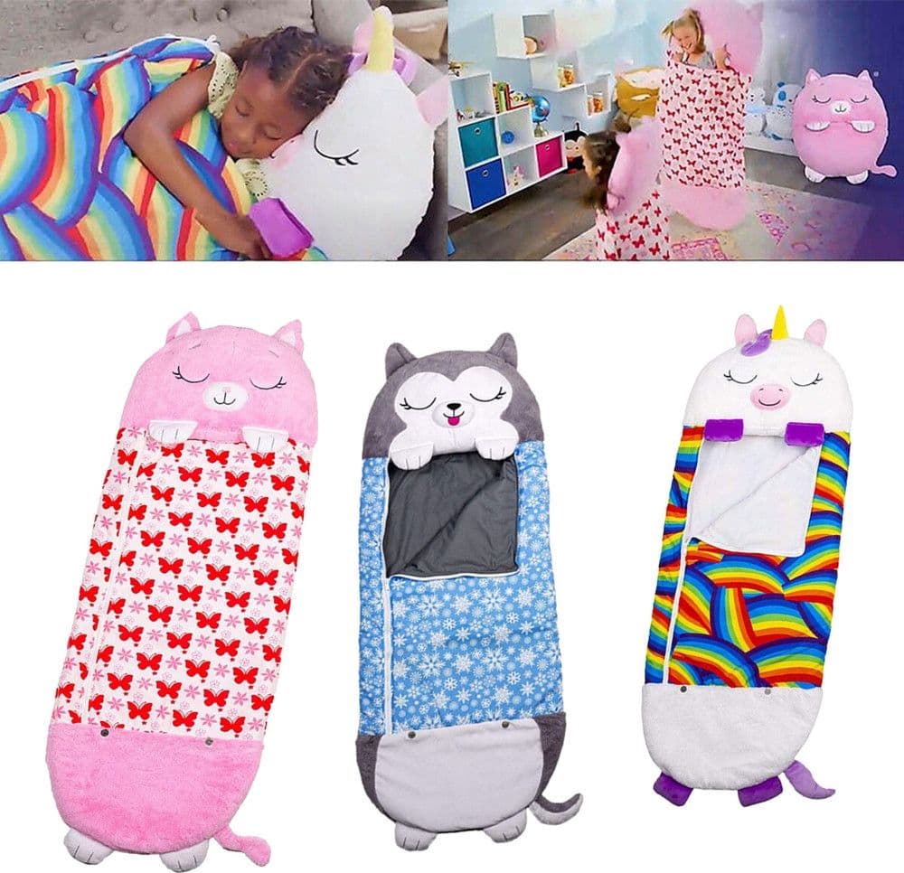 SACCO A PELO PER BAMBINI CON CUSCINO MORBIDO CONFORTEVOLE PIEGHEVOLE 2IN1 CAMPEGGIO CASA in Sacchi a pelo Trade Shop italia - Napoli, commercioVirtuoso.it