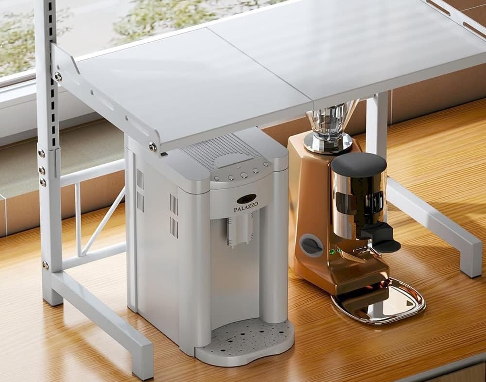 MENSOLA ESPANDIBILE PER FORNO A MICROONDE SCAFFALE CUCINA ORGANIZZATORE TAVOLO REGOLABILE in Porta padelle e pentole Trade Shop italia - Napoli, commercioVirtuoso.it