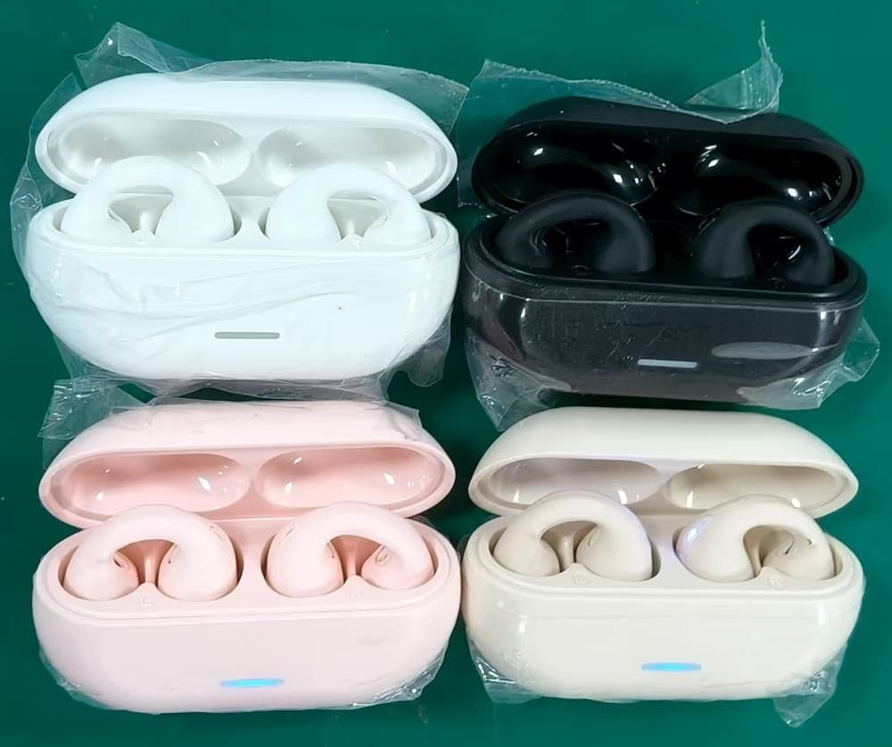 CUFFIE WIRELESS BLUETOOTH AURICOLARI A CONDUZIONE OSSEA SCATOLA RICARICA DESIGN ERGONOMICO in Cuffie In-Ear Trade Shop italia - Napoli, commercioVirtuoso.it