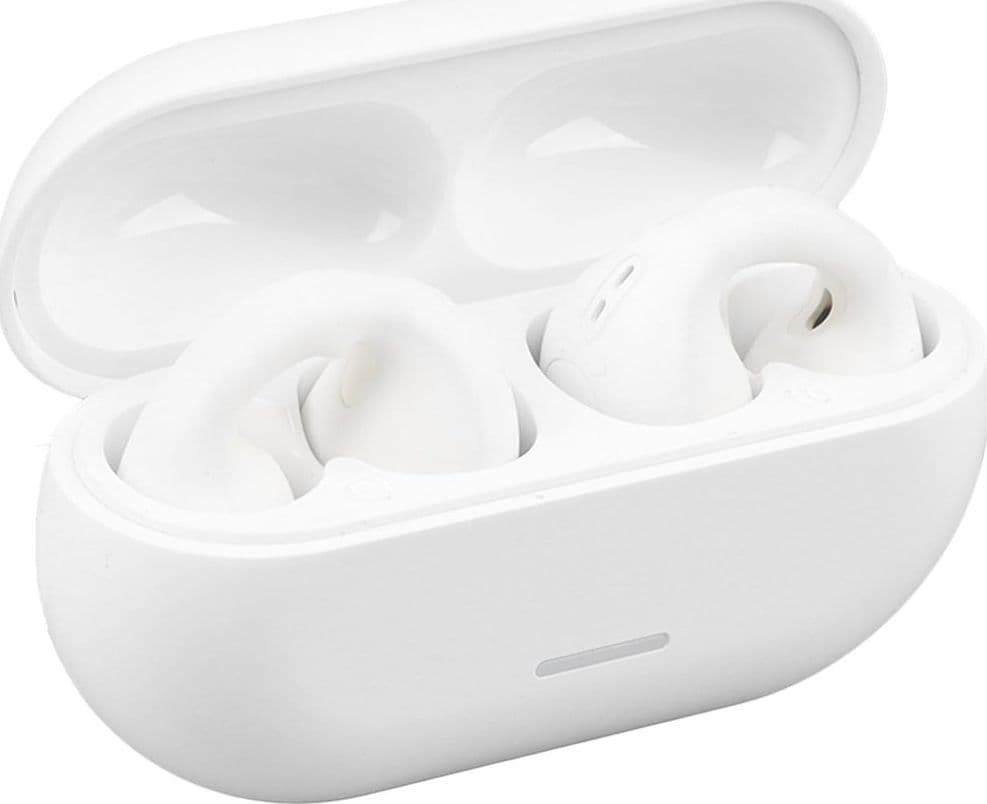 CUFFIE WIRELESS BLUETOOTH AURICOLARI A CONDUZIONE OSSEA SCATOLA RICARICA DESIGN ERGONOMICO in Cuffie In-Ear Trade Shop italia - Napoli, commercioVirtuoso.it
