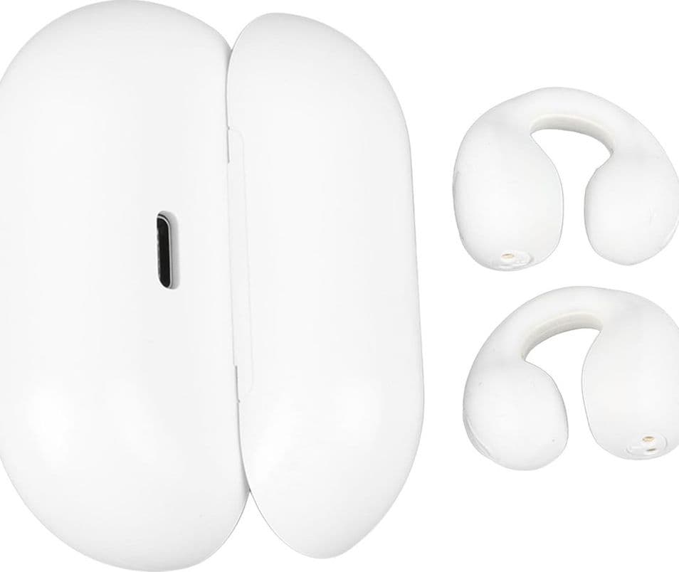 CUFFIE WIRELESS BLUETOOTH AURICOLARI A CONDUZIONE OSSEA SCATOLA RICARICA DESIGN ERGONOMICO in Cuffie In-Ear Trade Shop italia - Napoli, commercioVirtuoso.it