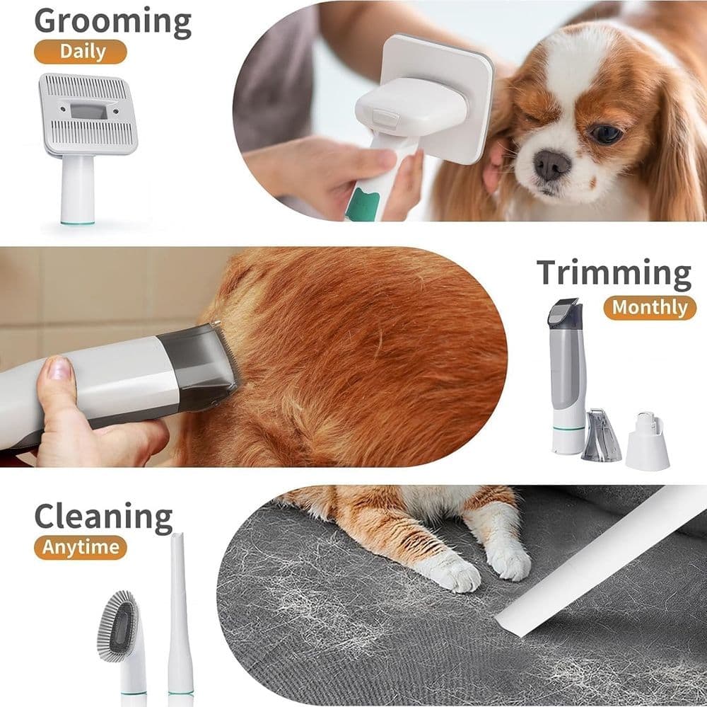 KIT PER TOELETTATURA CANI GATTI CON SPAZZOLA TOSATRICE ACCESSORI PULIZIA ASPIRATRICE PELO in Tosatrici elettriche Trade Shop italia - Napoli, commercioVirtuoso.it