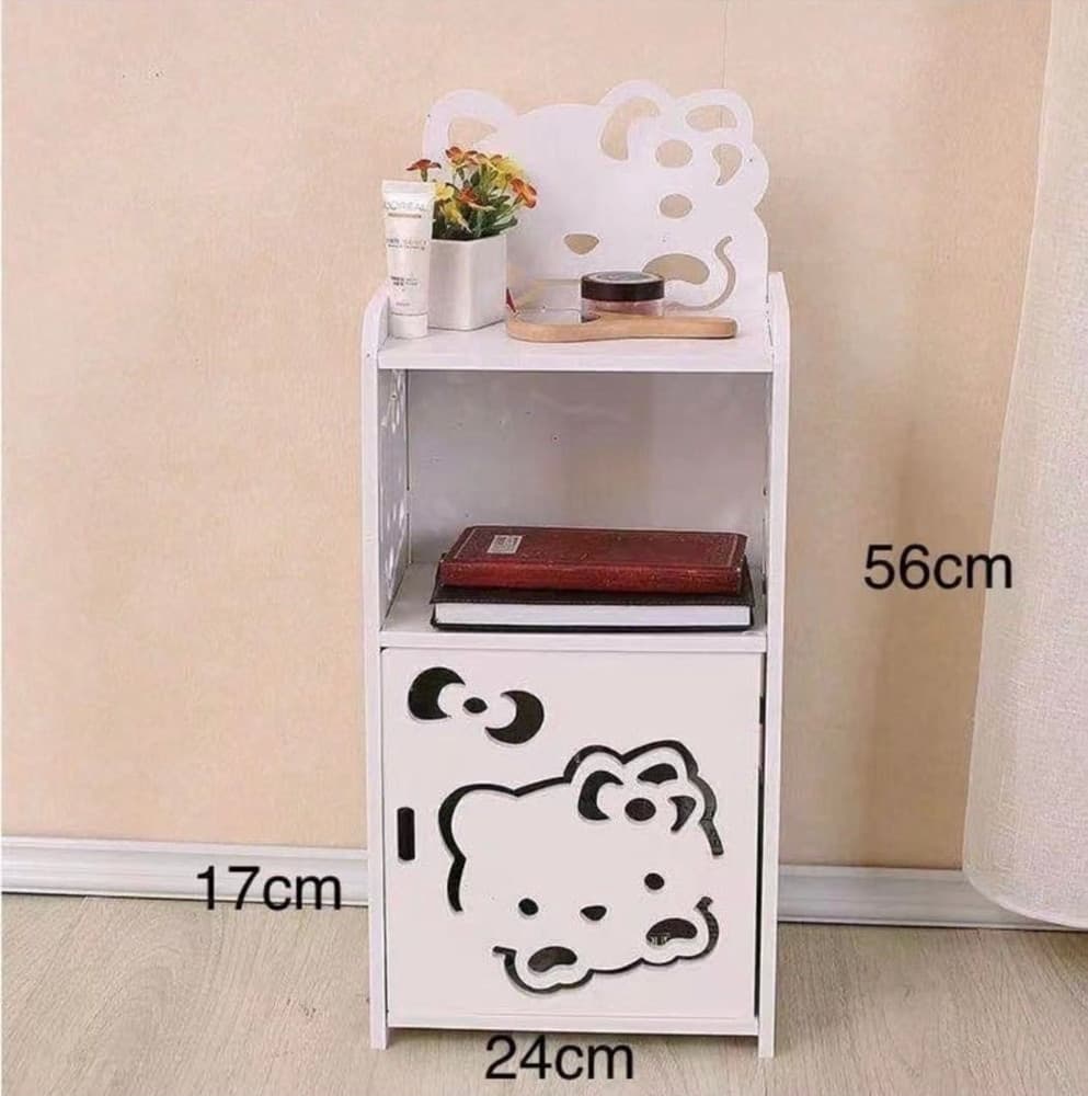 MOBILETTO DESIGN GATTO KITTY LEGNO COMODINO MODERNO PORTAOGGETTI SOGGIORNO CAMERA BAMBINI in Comodini Trade Shop italia - Napoli, commercioVirtuoso.it