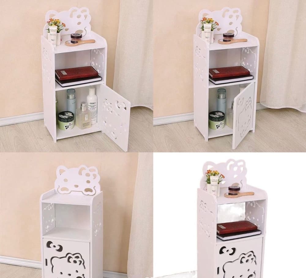 MOBILETTO DESIGN GATTO KITTY LEGNO COMODINO MODERNO PORTAOGGETTI SOGGIORNO CAMERA BAMBINI in Comodini Trade Shop italia - Napoli, commercioVirtuoso.it