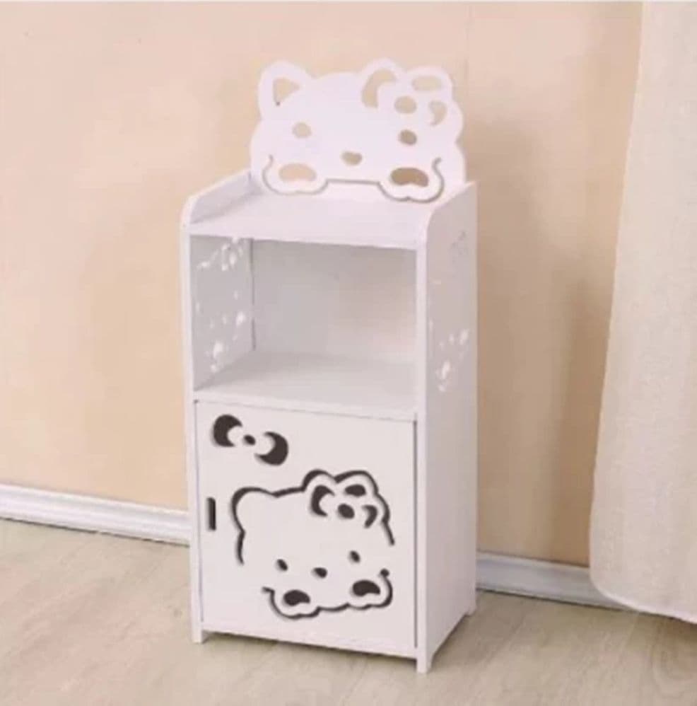MOBILETTO DESIGN GATTO KITTY LEGNO COMODINO MODERNO PORTAOGGETTI SOGGIORNO CAMERA BAMBINI in Comodini Trade Shop italia - Napoli, commercioVirtuoso.it
