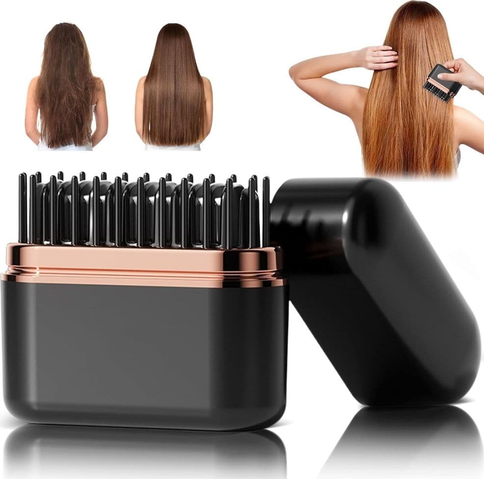 MINI SPAZZOLA PETTINE LISCIANTE CAPELLI PORTATILE USB SENZA FILI CON CONTROLLO TEMPERATURA in Piastre per capelli Trade Shop italia - Napoli, commercioVirtuoso.it