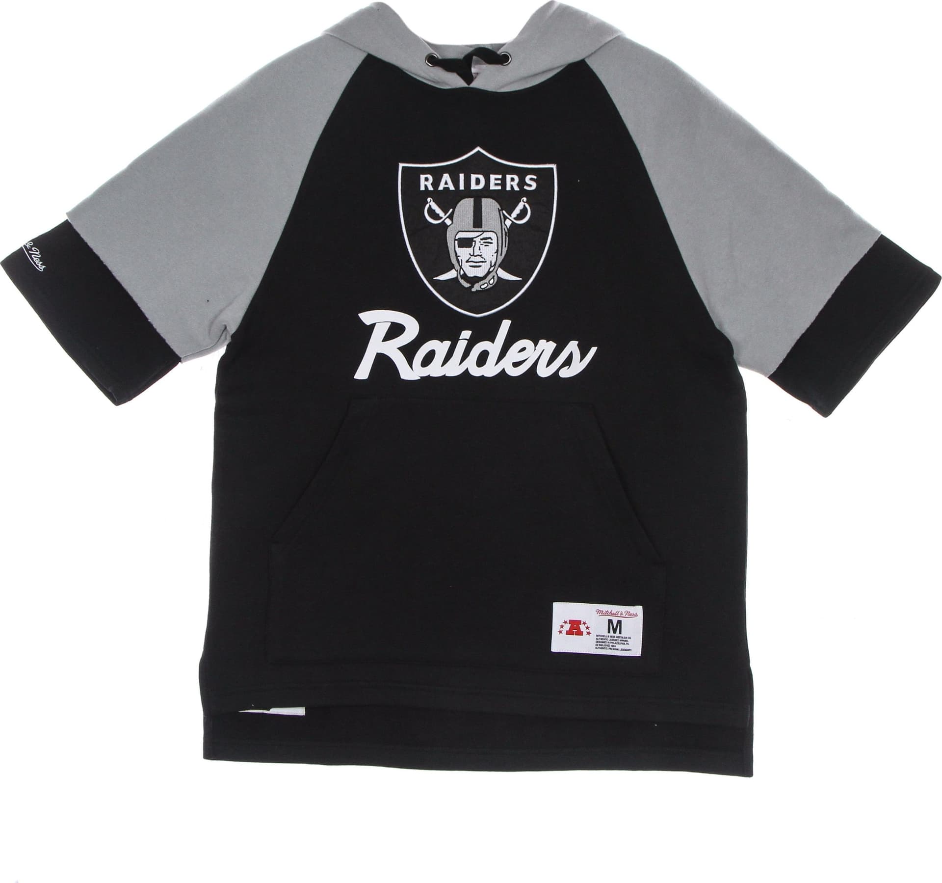 MITCHELL &amp; NESS Felpa Cappuccio Manica Corta Uomo Nfl Fleece Hoodie Oakrai Black da uomo in Felpe con cappuccio Drestige - Casamassima, commercioVirtuoso.it