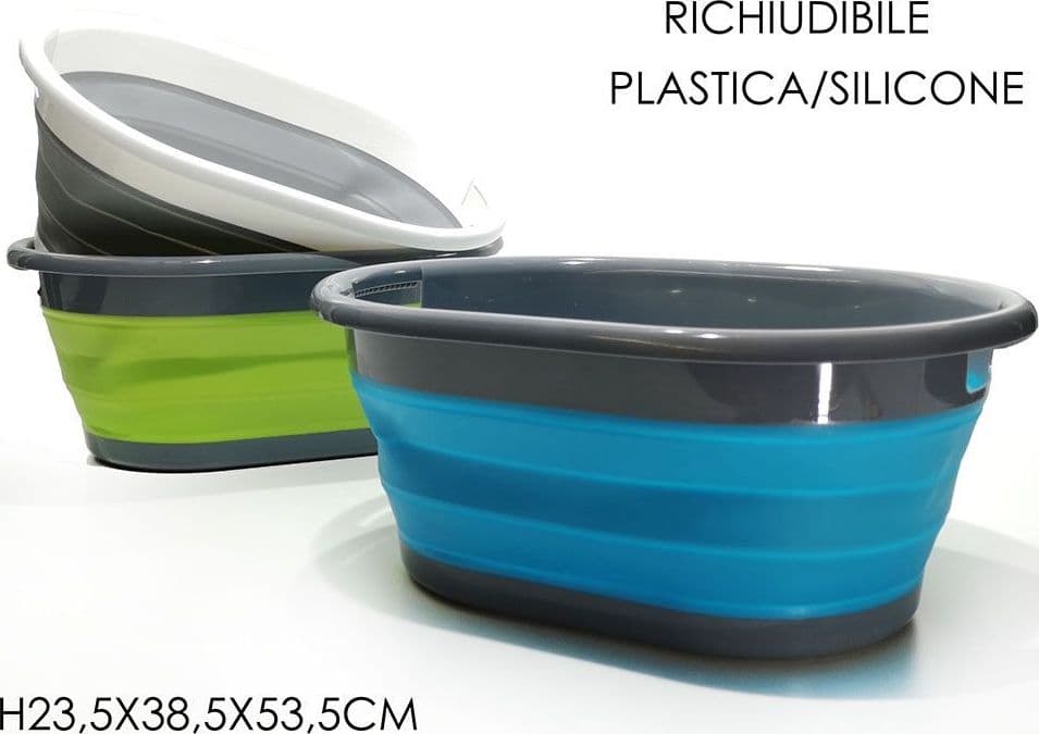 CESTA CONTENITORE PER BUCATO RICHIUDIBILE SALVASPAZIO 17 LITRI IN PLASTICA SILICONE in Ceste per la biancheria Trade Shop italia - Napoli, commercioVirtuoso.it