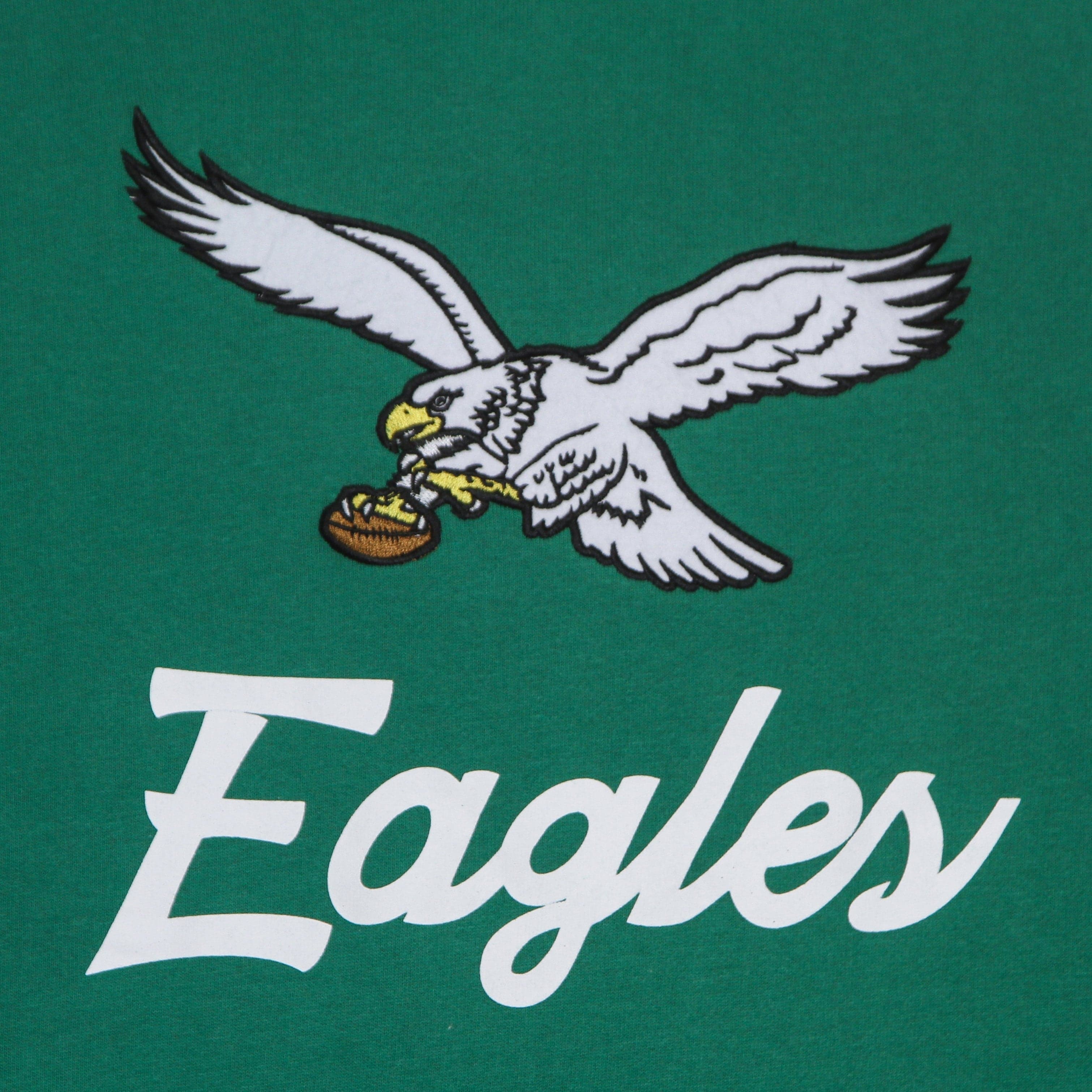 MITCHELL &amp; NESS Felpa Cappuccio Manica Corta Uomo Nfl Fleece Hoodie Phieag Dark Green da uomo in Felpe con cappuccio Drestige - Casamassima, commercioVirtuoso.it