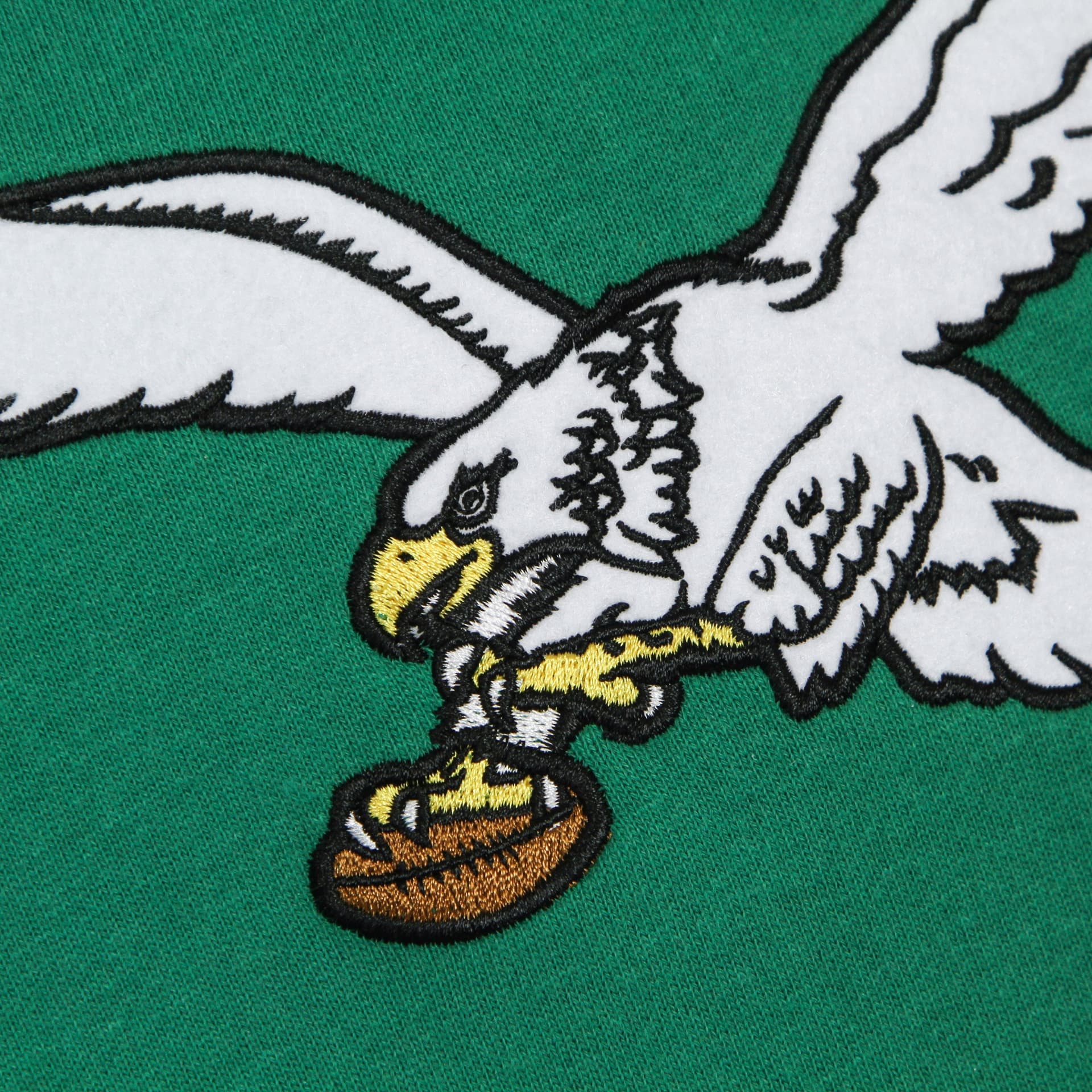MITCHELL &amp; NESS Felpa Cappuccio Manica Corta Uomo Nfl Fleece Hoodie Phieag Dark Green da uomo in Felpe con cappuccio Drestige - Casamassima, commercioVirtuoso.it
