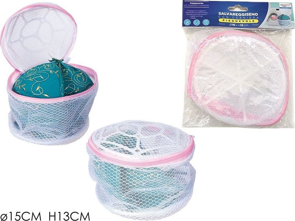 SALVAREGGISENO CON CERNIERA PIEGHEVOLE IN RETE PER LAVATRICE BIANCHERIA CUSTODIA Ø15XH13CM in Sacchi da biancheria Trade Shop italia - Napoli, commercioVirtuoso.it