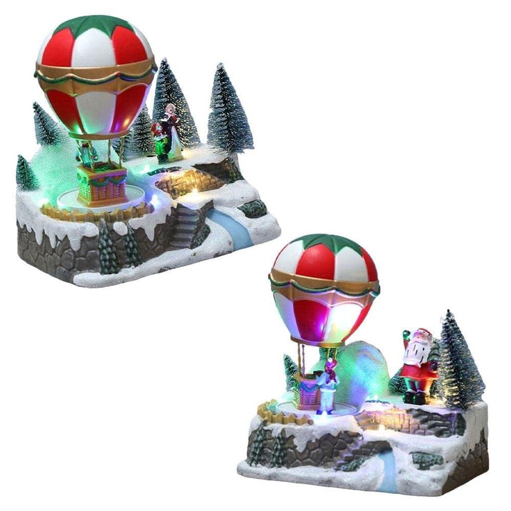 DECORAZIONE MONGOLFIERA NATALIZIA NEVE LUCI MUSICA CON MOVIMENTO 18X13X19.5CM 2 MODELLI in Oggettistica Trade Shop italia - Napoli, commercioVirtuoso.it