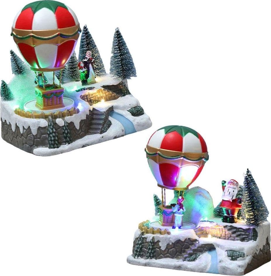 DECORAZIONE MONGOLFIERA NATALIZIA NEVE LUCI MUSICA CON MOVIMENTO 18X13X19.5CM 2 MODELLI in Oggettistica Trade Shop italia - Napoli, commercioVirtuoso.it