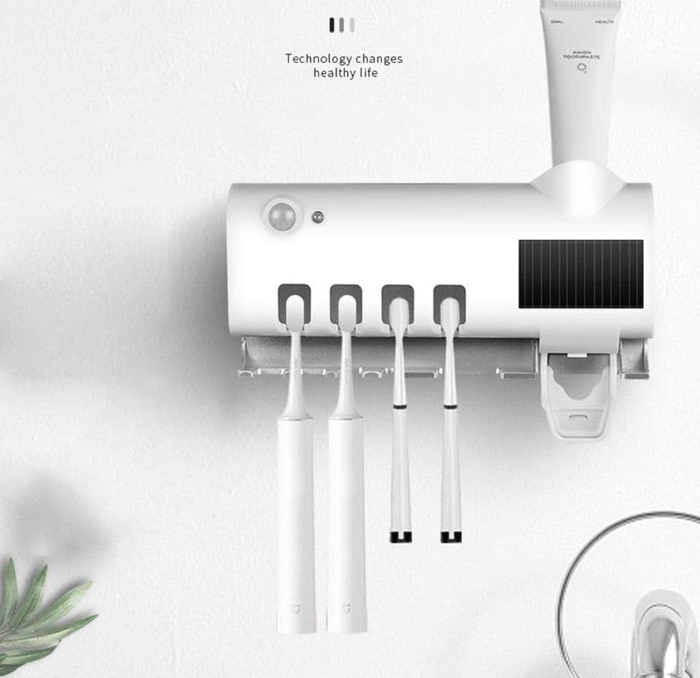 STERILIZZATORE PORTA SPAZZOLINO DENTI CON DISPENSER DENTIFRICIO ORGANIZER PARETE BAGNO UV in Porta spazzolini Trade Shop italia - Napoli, commercioVirtuoso.it
