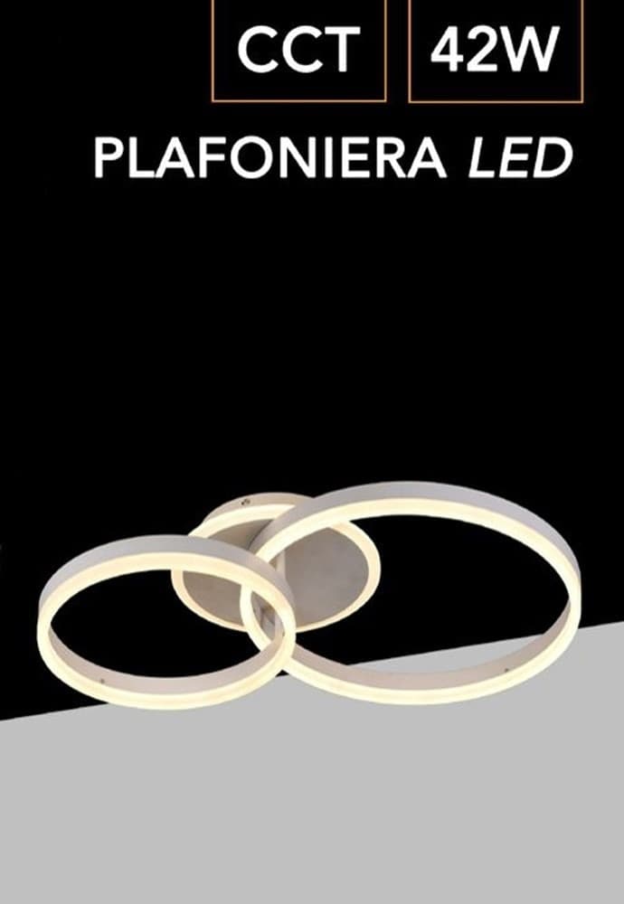 PLAFONIERA LAMPADARIO LED SMD A SOFFITTO DESIGN AD ANELLI 42 WATT 3IN1 CCT C35-3C in Plafoniere Trade Shop italia - Napoli, commercioVirtuoso.it