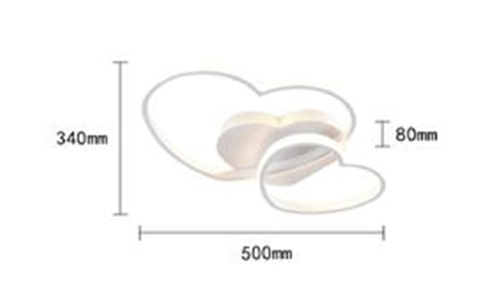 PLAFONIERA LAMPADA LED DESIGN DOPPIO CUORE BIANCO 25W 3 COLORI DI LUCE CCT PN-05B3C in Plafoniere Trade Shop italia - Napoli, commercioVirtuoso.it