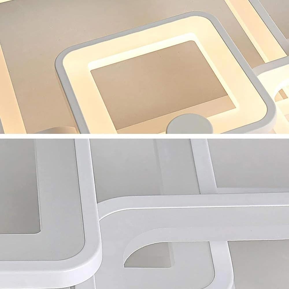 PLAFONIERA LED 70W CCT DA 3000K A 6500K 6 QUADRATI LAMPADA GEOMETRICA SOFFITTO C26-B3C in Plafoniere Trade Shop italia - Napoli, commercioVirtuoso.it
