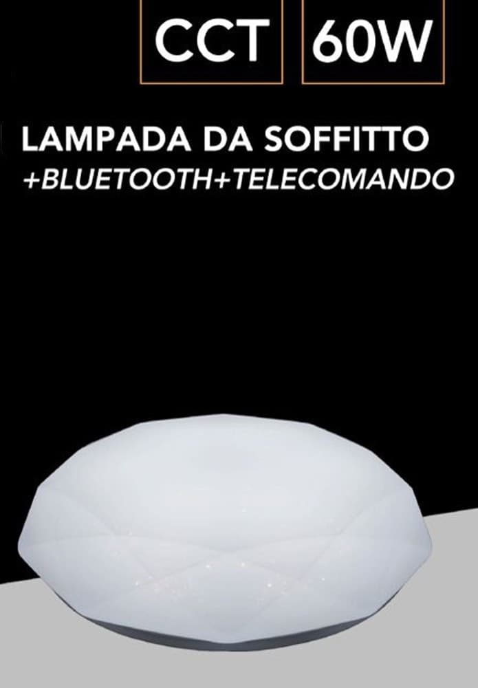 PLAFONIERA LED LAMPADA SOFFITTO C62-3C 60W 2800LM CCT LUCE 3000-6500K BLUETOOTH TELECOMANDO in Plafoniere Trade Shop italia - Napoli, commercioVirtuoso.it