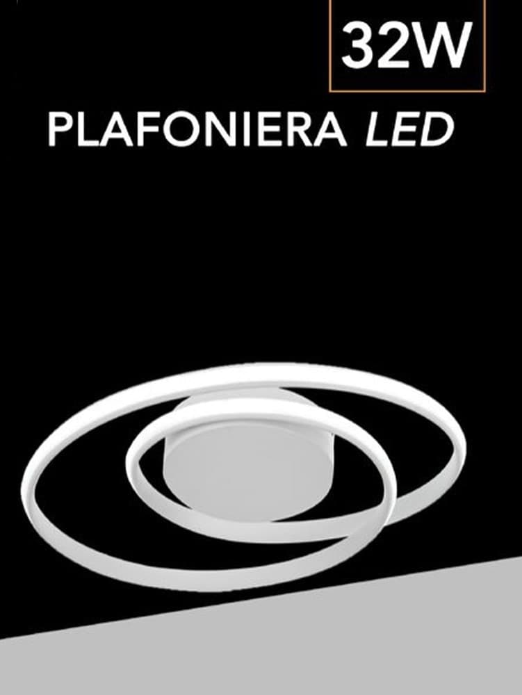 PLAFONIERA LAMPADARIO LED SMD SOFFITTO DESIGN AD ANELLI 32W 3IN1 CCT 3000K-6500K PN-20B3C in Plafoniere Trade Shop italia - Napoli, commercioVirtuoso.it