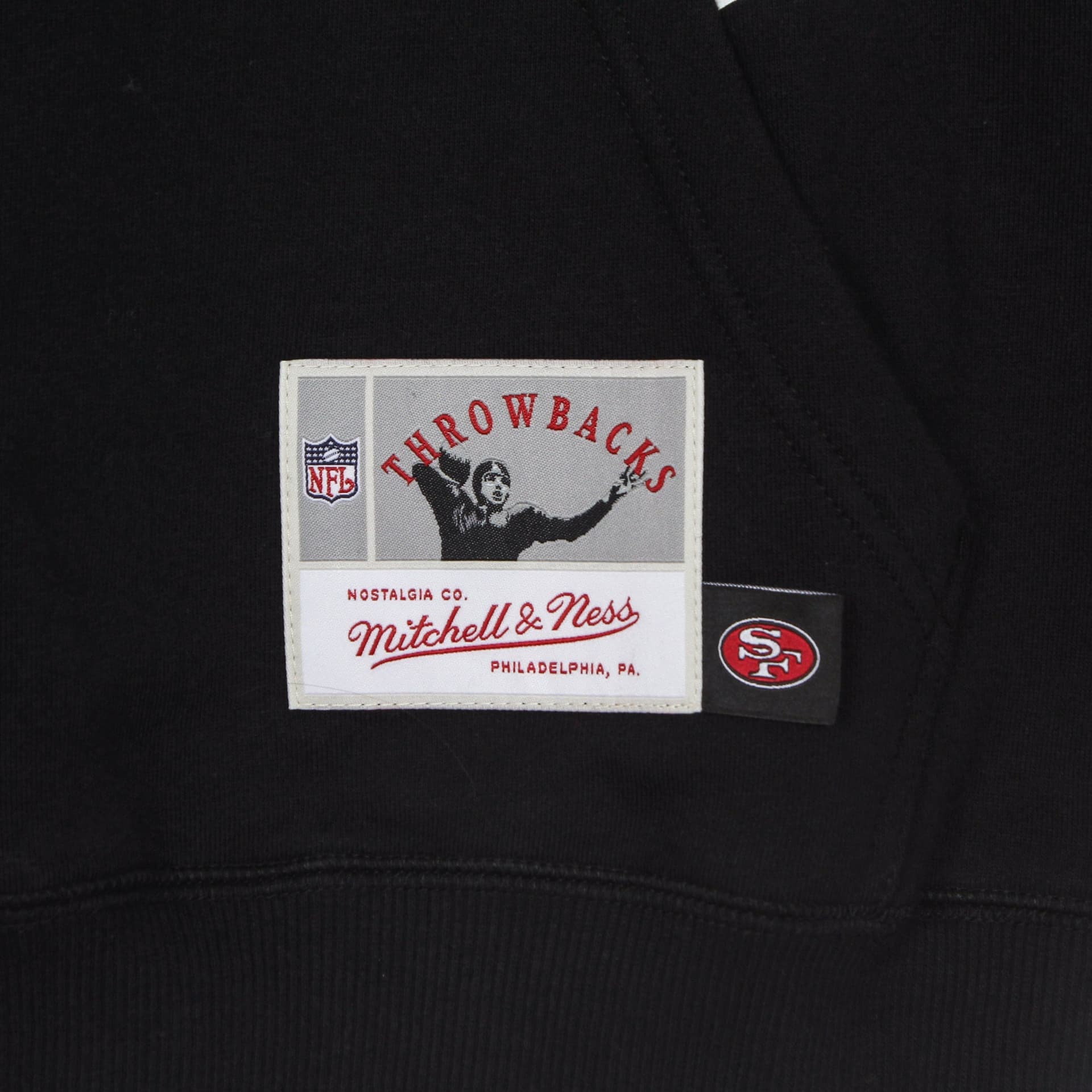 MITCHELL &amp; NESS Felpa Cappuccio Uomo Nfl Big Face 3.0 Hoodie Saf49e Black da uomo in Felpe con cappuccio Drestige - Casamassima, commercioVirtuoso.it
