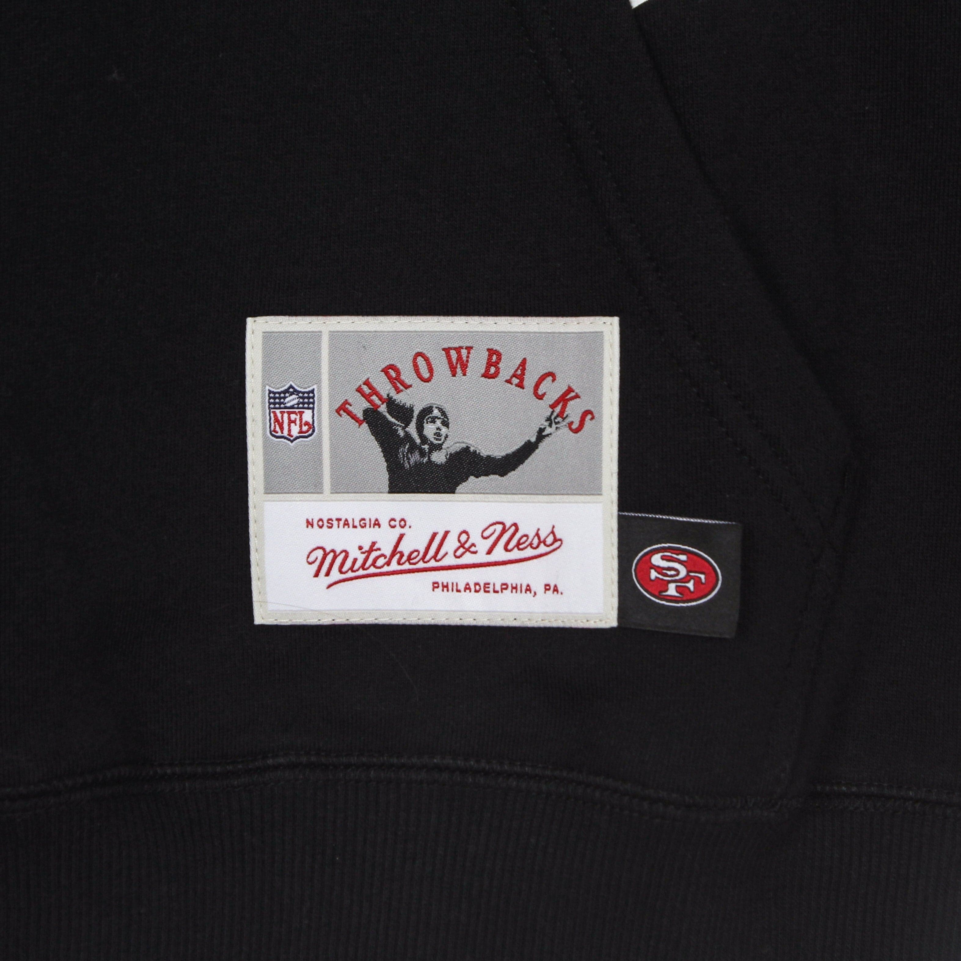 MITCHELL &amp; NESS Felpa Cappuccio Uomo Nfl Big Face 3.0 Hoodie Saf49e Black da uomo in Felpe con cappuccio Drestige - Casamassima, commercioVirtuoso.it