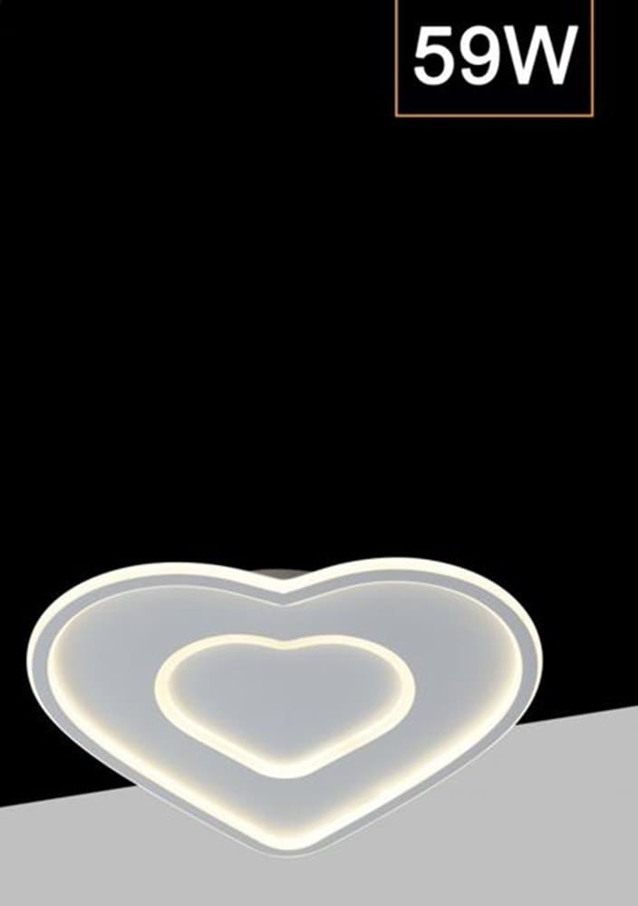 PLAFONIERA LED DA SOFFITTO DESIGN MODERNO FORMA CUORE C19-3C 54W 4320LM LUCE REGOLABILE in Plafoniere Trade Shop italia - Napoli, commercioVirtuoso.it