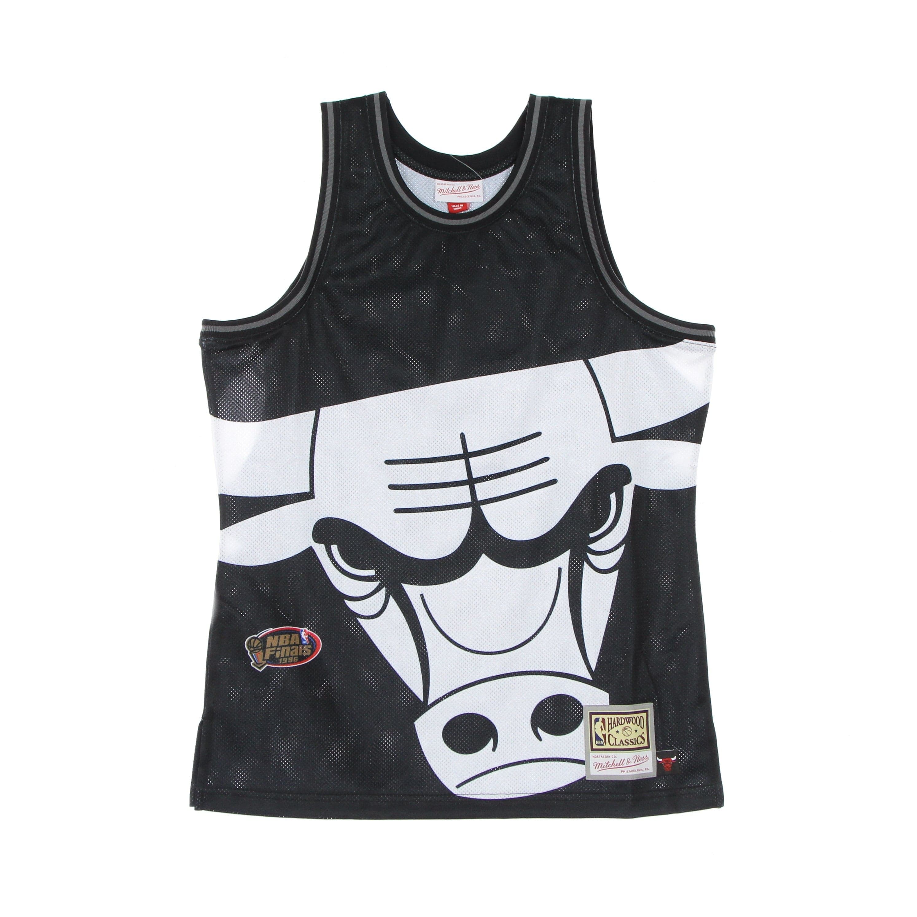 MITCHELL &amp; NESS Canotta Tipo Basket Uomo Nba Big Face 3.0 Fashion Tank Hardwood Classics Chibul Black da uomo
