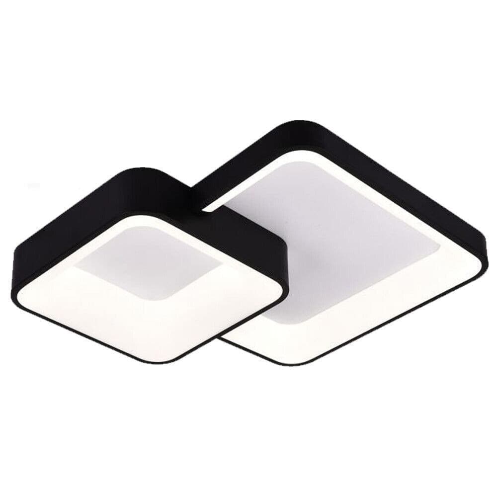 PLAFONIERA SOFFITTO LED 58W 2 QUADRATI LAMPADARIO CCT 3 COLORAZIONI 3000K A 6500K C59-3C in Plafoniere Trade Shop italia - Napoli, commercioVirtuoso.it