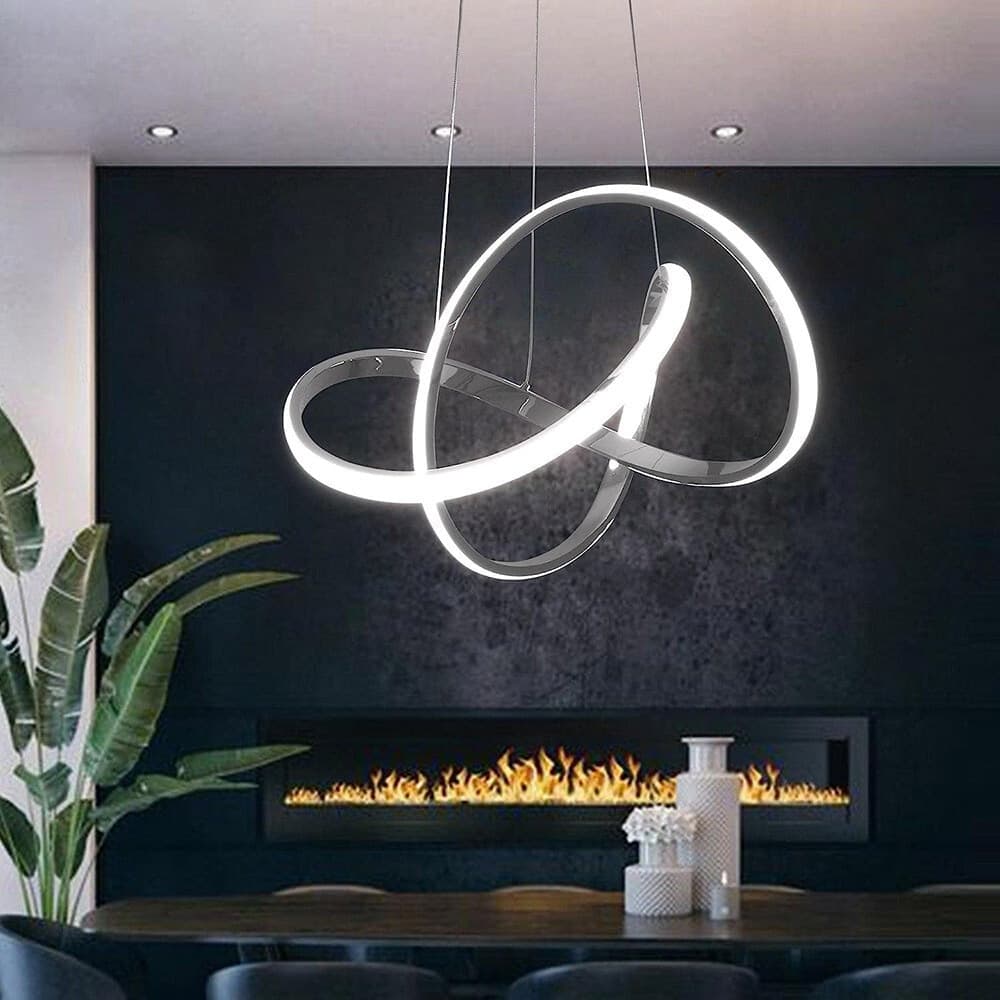 LAMPADARIO LED MODERNO INTRECCIATO 60W IP20 CROMATO CCT TRIPLA COLORAZIONE LUCE A50-A3C in Lampade a sospensione Trade Shop italia - Napoli, commercioVirtuoso.it
