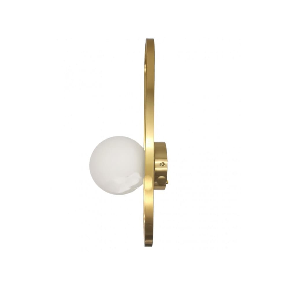 APPLIQUE DA PARETE MINIMALISTA LAMPADA DA MURO IN METALLO BRONZO CON SFERA VETRO G9 AQ47 in Applique Trade Shop italia - Napoli, commercioVirtuoso.it