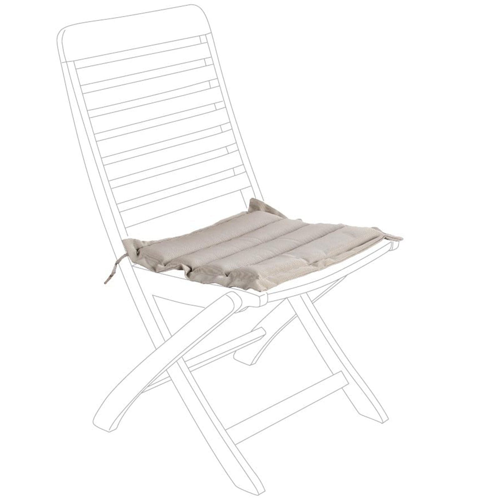 Cuscino trapuntato solo seduta per sedie da esterno e giardino idrorepellente - 8