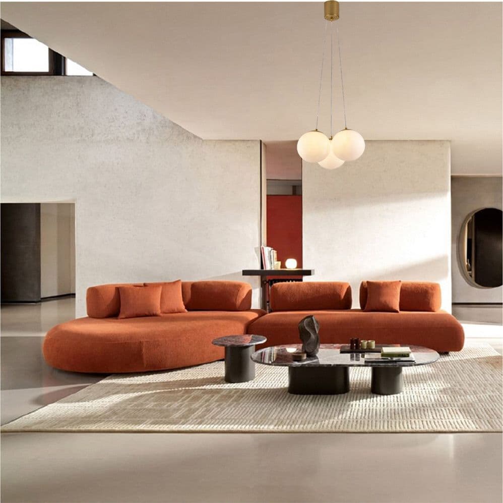 LAMPADARIO A SOSPENSIONE BRONZO LAMPADA MINIMAL DA SOFFITTO CON 3 SFERE ATTACCO G9 LP-84-3 in Lampade a sospensione Trade Shop italia - Napoli, commercioVirtuoso.it