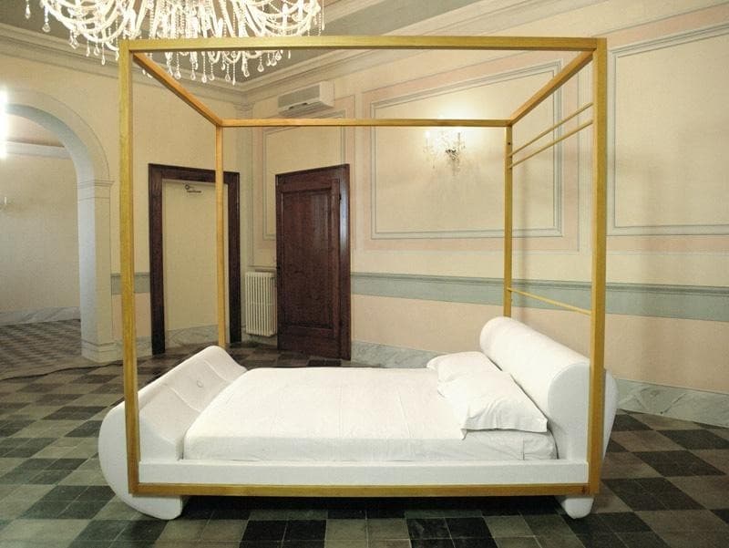 Letto Baldacchino Hugme Bianco Pelle in Lenzuola Mettimelo.it - Casoria, commercioVirtuoso.it