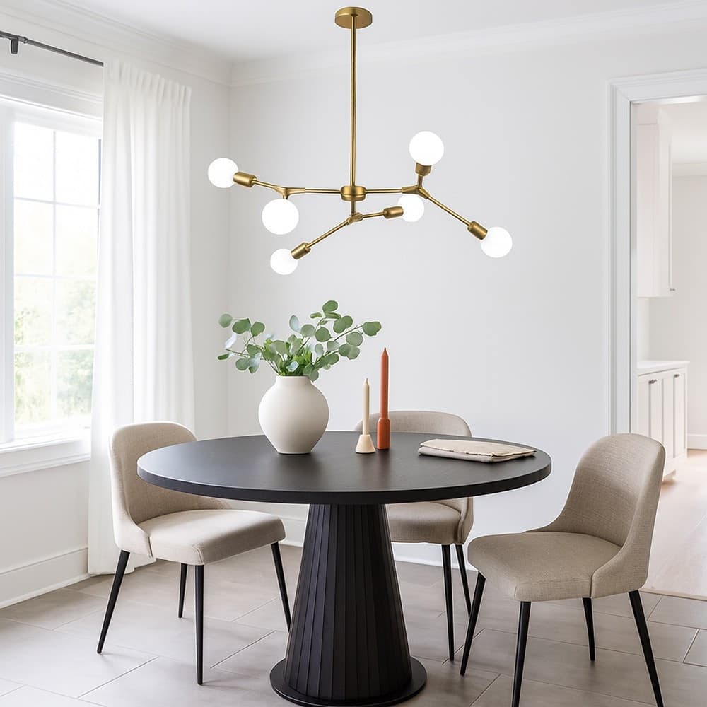 LAMPADARIO A SOSPENSIONE IN BRONZO GEOMETRICO CON 6 BRACCI ATTACCO E27 DA SOFFITTO A45-6 in Lampade a sospensione Trade Shop italia - Napoli, commercioVirtuoso.it
